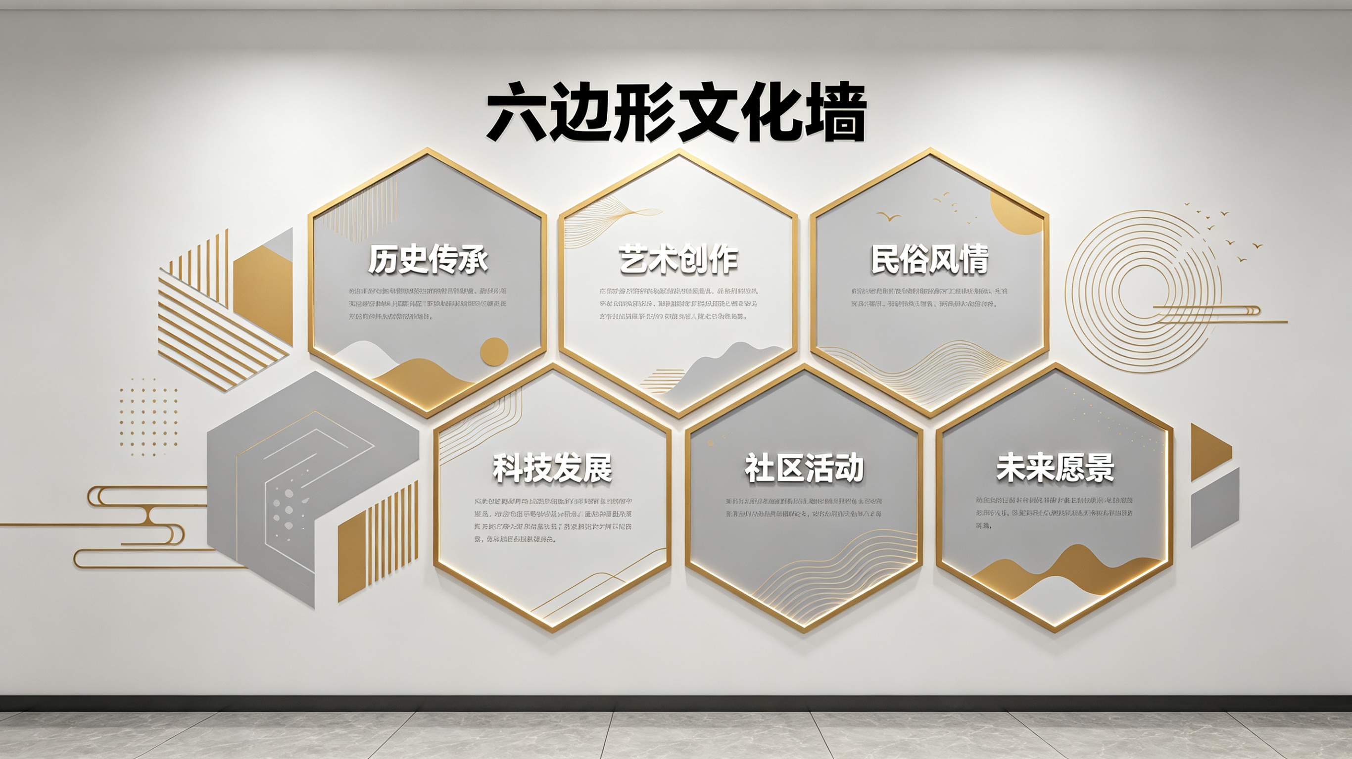 台江企业文化墙 | 六边形信息美学